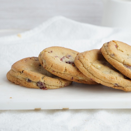[BCC6] Biscuits canneberge et chocolat blanc | 95g, Cru, 6 unites sous-vide